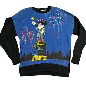 Vintage Minnie Mouse Statue Of Liberty Crew Sweatshirt 90's Sunday Comics
